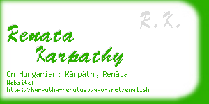 renata karpathy business card
